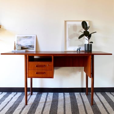 Danish Teak Drop Leaf Desk