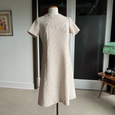 Vintage 60s Mod Bridal Shift Dress 