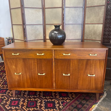 Mid Century Walnut/Metal Credenza by Cessna, c. 1949