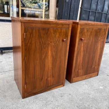 Compact Comeback | Pair of Mid-century Teak Storage Cabinets