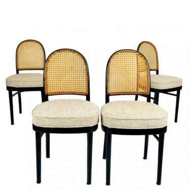 1960s Cane and Bentwood Dining Chairs, Set 4