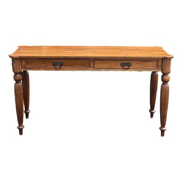 Late 20th Century English Regency Inspired Tall Rustic Console Table 