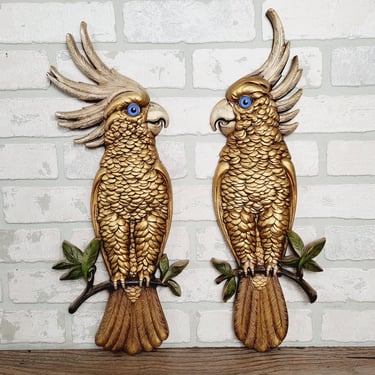 Burwood Products Large Golden Parrot Wall Hangings Made in the USA 