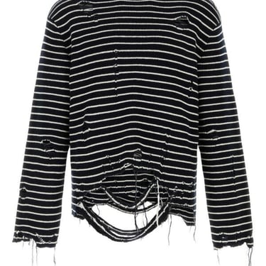 Alexander Mcqueen Man Distres Stripe Wo W Button Dtl