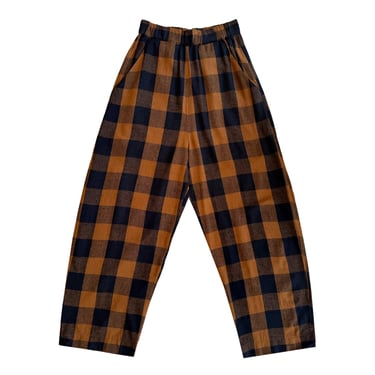 ELASTIC PANT - COPPER/BLACK PLAID