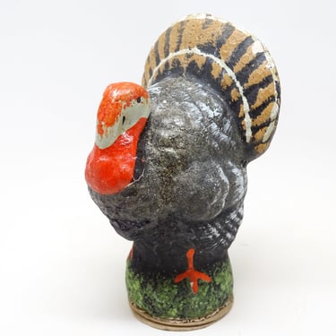Vintage 1940's German Turkey Candy Container, Hand Painted for Thanksgiving, Germany 