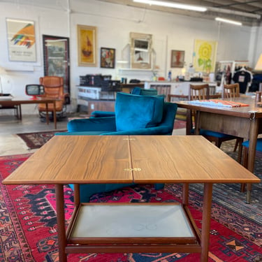 Danish Teak Expandable Bar Cart with Removable Tray by Grete Jalk for Poul Jeppesens Møbelfabrik