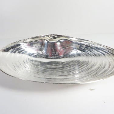 Vintage Silverplate Soap Dish - Silver Plate Oyster Shell Footed Soap Holder 