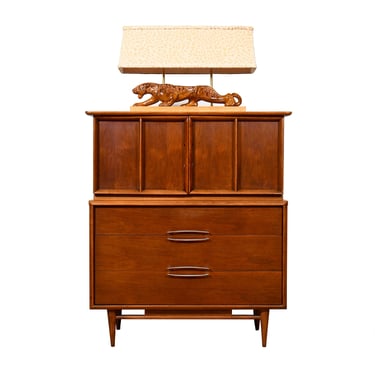 Tall MCM 5-Drawer Chest | Dresser in Walnut