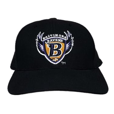 Vintage 90s Baltimore Ravens Football Embroidered “B Logo” NFL SnapBack Hat Cap 