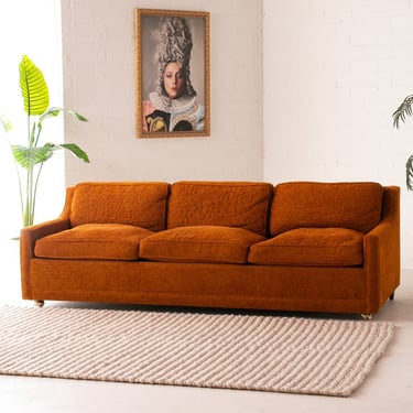 Orange Mid Century Sofa