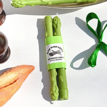 Asparagus Tapered Candle Set