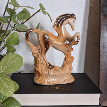 Vintage Brazilian Lusterware Ceramic Horse 