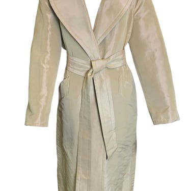 Gianfranco Ferre 1990s Sand Colored  Wrap Trench Coat