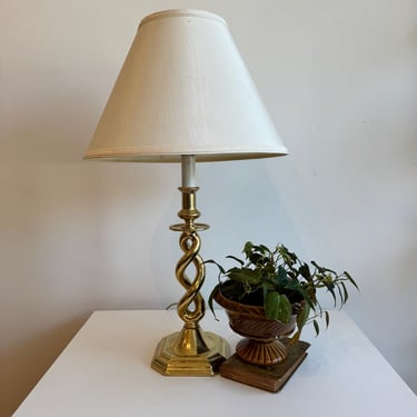 Twisted Brass Table Lamp