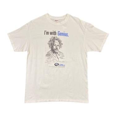 (XL) Vintage White Albert Einstein T-Shirt 030922 JF