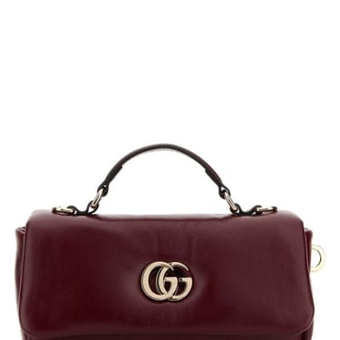 Gucci Women Burgundy Leather Handbag