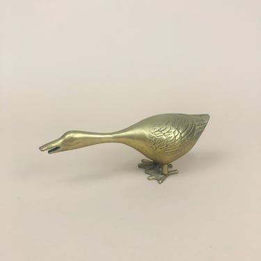 Vintage Brass Duck Figurine, Home Decor, Bohemian Design Style, Academia Decor, Vintage Brass by Mo