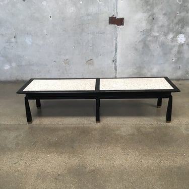 Mid Century Lacquered Wood & Terrazzo Coffee Table
