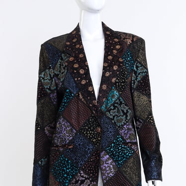 Metallic Patchwork Suede Jacket