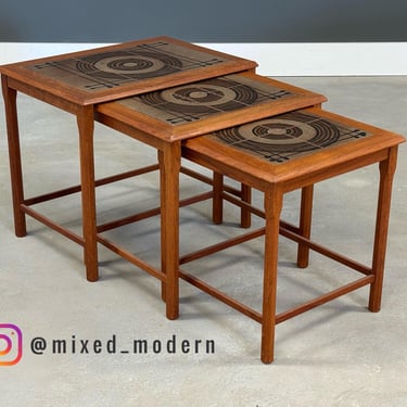 Danish Modern Teak Nesting End Tables - set of 3 