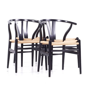 Hans Wegner Mid Century Wishbone Chairs - Set of 4 - mcm 