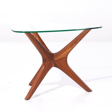Adrian Pearsall For Craft Associates Mid Century Walnut Jacks Side Table - mcm 