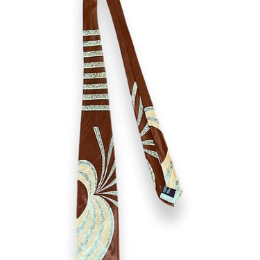 Vintage 1940s ESQUIRE Silk Necktie ~ Art Deco / Rockabilly
