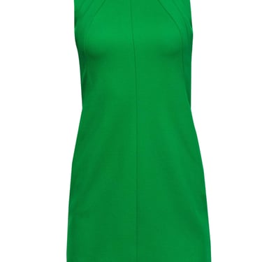Diane von Furstenberg - Bright Kelly Green Textured Sheath Dress Sz 2