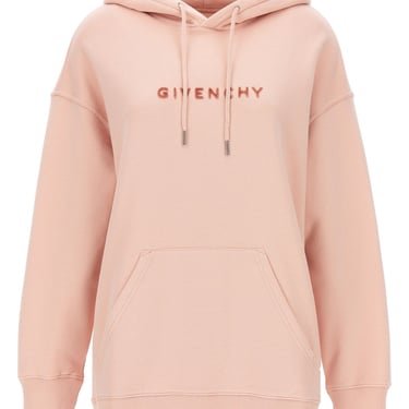 Givenchy Women Flocked Logo Hoodie