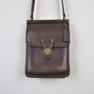 Vintage 1990s Coach Murphy crossbody bag, purse, brown, 9930, USA 