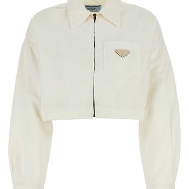 Prada Women White Denim Jacket