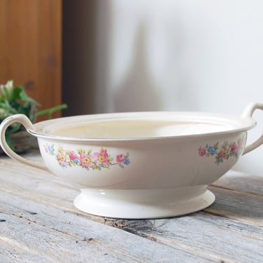 Vintage transferware tureen / floral tureen bowl / Paden City Princess bowl / cottagecore / French cottage farmhouse 