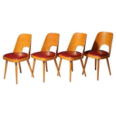 Mid Century dining chairs by Radomír Hofman, 1960s, set of 4 