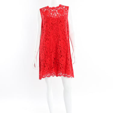 Scarlet Lace Mini Shift Dress