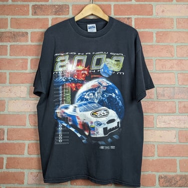 Vintage 2000 NASCAR Double Sided Racing into the New Millenium ORIGINAL Racing Tee - Extra Large 