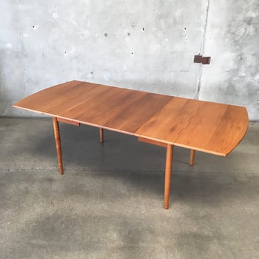 Drexel Parallel Drop Leaf Walnut Dining Table by Barney Flagg