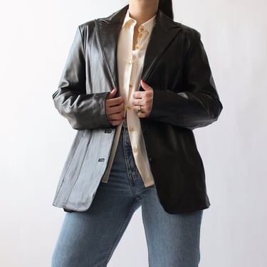 90s Buttery Leather Blazer