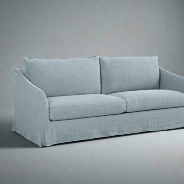 Belgian Slope Arm Slipcovered Sofa  | Corbin Sky Floor Sample