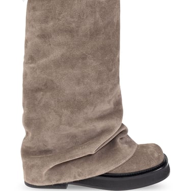 The Attico Women Robin Suede Leather Combat Boots