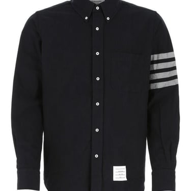 Thom Browne Man Midnight Blue Cotton Shirt