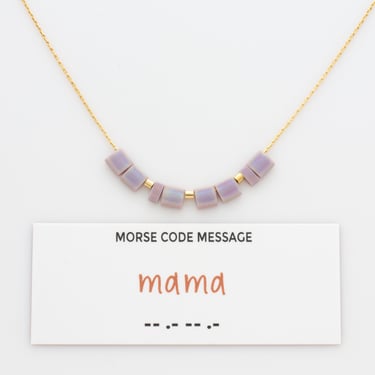 Mama Morse Code Necklace, Mothers Day Gift, New Mom Necklace Gift 