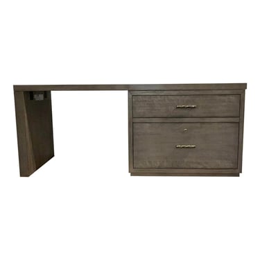 Gray Wood Modern Filing Cabinet Desk