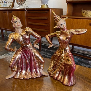 Mid Century Siamese Dancers by YONA, c. 1950s