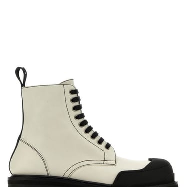 Marni Woman Two-Tone Leather Dada Army Ankle Boots