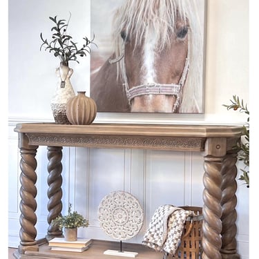 Beautiful Barley Twist Turned Legs Console Table/ Entryway Table /Sofa Hall Table 