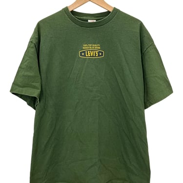 Vintage 90's Levi’s Top Quality Indigo Denim Jeans Green T-Shirt Large