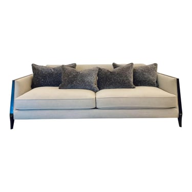 Caracole Modern Light Gray Linen Outline Sofa