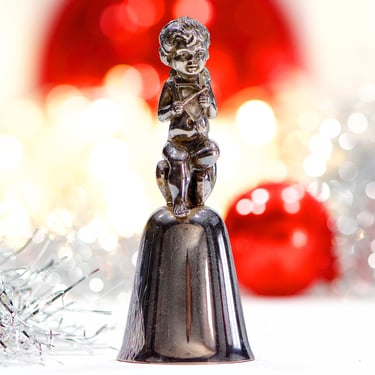 VINTAGE: Reed & Barton Cherub Angel Bell - Silver Plated Bell - Christmas, Xmas, Holidays - SKU 15-D2-00031481 