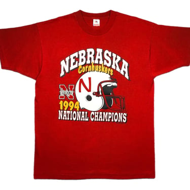 Vintage 1994 University of Nebraska Cornhuskers Football National Champions Graphic T-Shirt Size XL 